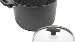 סיר אינדוקציה 24 סמ 6.4 ליטר עם מכסה זכוכית Pedrini