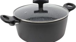 סיר אינדוקציה 24 סמ 5 ליטר עם מכסה זכוכית Pedrini