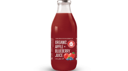 מיץ אורגני תפוחים ואוכמניות 750 מל