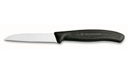 סכין ירקות משונן שפיץ Victorinox שחור